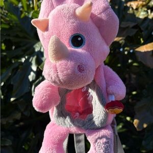 Backpack Chupa Chups Cool Friends Pink Plush Triceratops Dinosaur Candy Red Soft